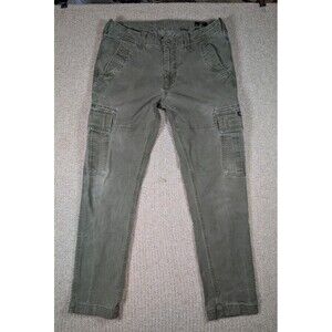 Superdry 076 Cargo Pants Men 32x30* Green Stretch Utility Military Tactical